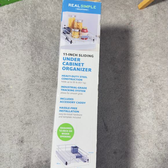 Real Simple Heavy Duty Steel 11” Sliding Under Cabinet Organizer Storage - Picture 9 of 16